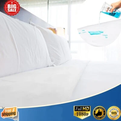 Colchón Doble Cubre Para Camas Protector Impermeable Contra Derrames Y Manchas Foto 1 de 4