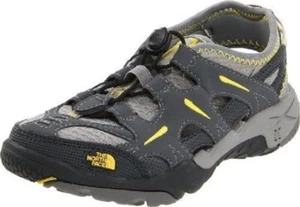 NEW The North Face Hedgefrog Boys Youth Sandals Shoes Grey Easy Pull Laces - Picture 1 of 2