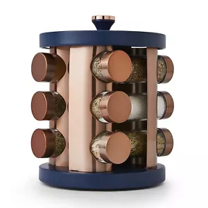 Tower T826022MNB Cavaletto Portaspezie Rotante 12 Barattoli con Spezie Pre-riempite,... - Foto 1 di 9