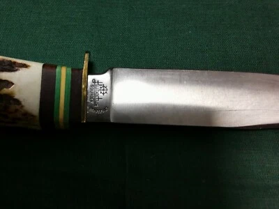 Jagdmesser Solingen Hirschhorn Hubertus - Bild 1 von 3