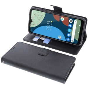 Tasche für Fairphone 4 Book-Style Schutz Hülle Handytasche Buch Schwarz - Bild 1 von 6