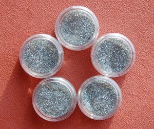 5 x Glitter Puder Farbe Silber - Bild 1 von 2