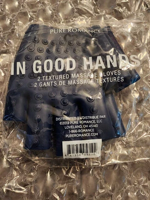 Pure Romance- Two Sided Textured Massage Glove- In Good Hands- new and sealed - Image 1 of 3