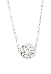 Touchstone Crystal by Swarovski APRIL BIRTHSTONE Necklace Rhodium Plated - Picture 1 of 7