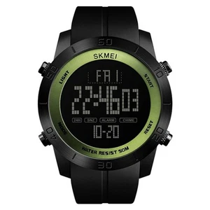 Men Digital Watch 2 Time PU Strap Multi-Function Wristwatches Men6740 - Imagen 1 de 7