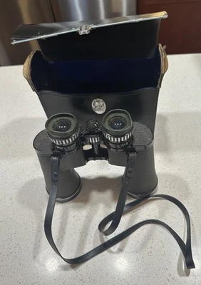 Kmart FOCAL Slam Cat Optics 10x50 Wide Angle  Binoculars W/Case. Made in Japan   - Image 1 of 4