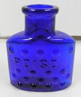 RARE ANTIQUE COBALT BLUE POISON BOTTLE DAVIS & GECK INC. BROOKLYN, N.Y.