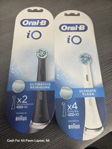 Oral-B iO Series 6Pk Electric Toothbrush Replacement Brush Heads Black white - Picture 1 of 2