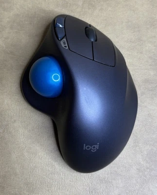 Logitech Logi M570 Wireless Trackball Mouse + Paired Unifying Receiver - Works! - Image 1 of 4