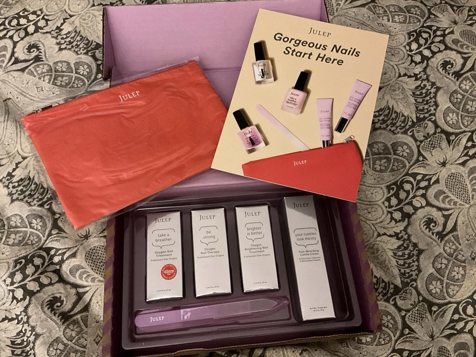 Новый редкий JULEP 7-шт лак для ногтей набор включает кутикулы крем пилочка для ногтей и сумка - Изображение 1 из 4