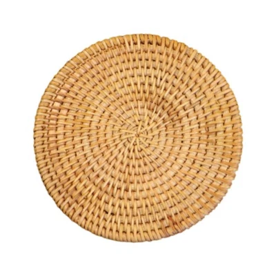 Rattan Coaster Woven Trivet Handmade Diameter 5 inch Handwoven for Hot Pans - Image 1 of 4