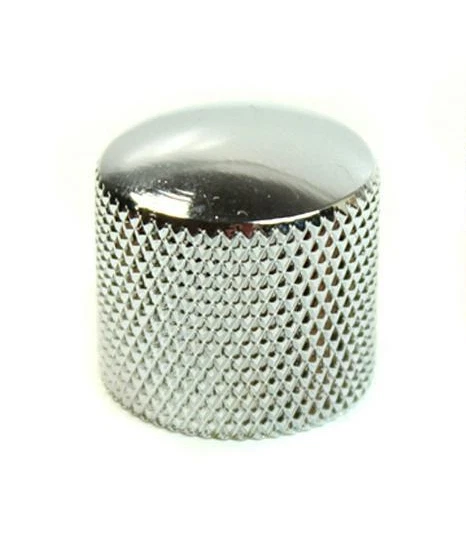 1x CHROME METAL KNURLED GUITAR / AMP VOLUME / TONE CONTROL KNOB SUIT TELE ETC - Image 1 of 1