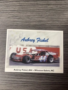1996 Aubrey Fishel #44 Winston Salem NC S.M.A.R.T. Auto’d Racing Card 3.75” X 5 - Picture 1 of 3