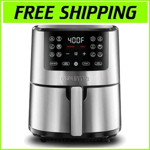 Stainless Steel 4-Qt Digital Air Fryer with 12 Presets for Effortless Cooking - Picture 1 of 9