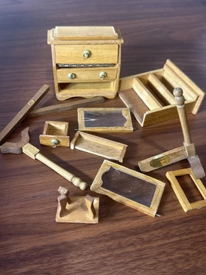 Lote de muebles en miniatura para casa de muñecas Shackman Japón cubierta de escritorio para reparación de piezas Foto 1 de 4