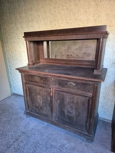 antike Holz Kommode mit Spiegelaufsatz aus Omas / Uromas Zeiten, für Liebhaber, - Bild 1 von 5