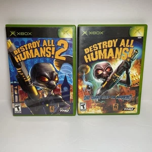 Destroy All Humans 1 und 2 Spiele Lot (Microsoft Xbox) CIB komplett mit Anleitungen - Bild 1 von 13