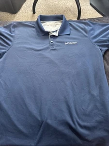 Men’s Size Medium Columbia Shirt Navy Blue - Picture 1 of 7