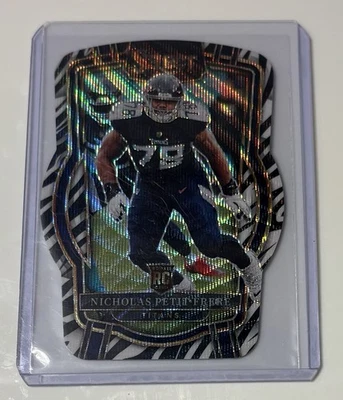 2022 Panini Select Club Level Nicholas Petit-Frere #205 Zebra Prizm Die-Cut (RC) - Image 1 of 2