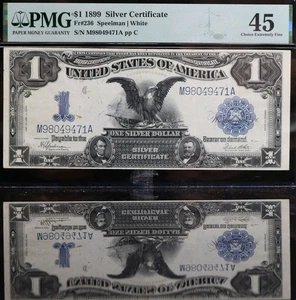 1899 $1 US Silver Certificate Fr# 236 ~ pp C ~ Speelman/White ~ PMG XF45 - Picture 1 of 5