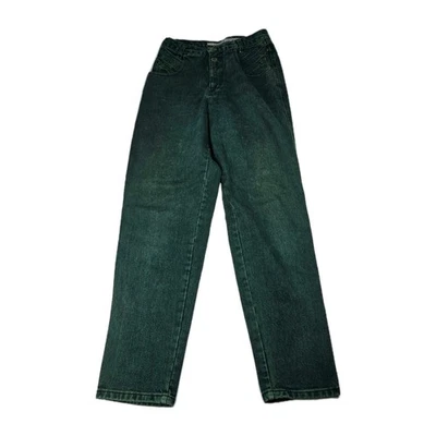 Pantalones de mezclilla Zena para mujer talla 9 verde oscuro cintura alta pierna recta Foto 1 de 4