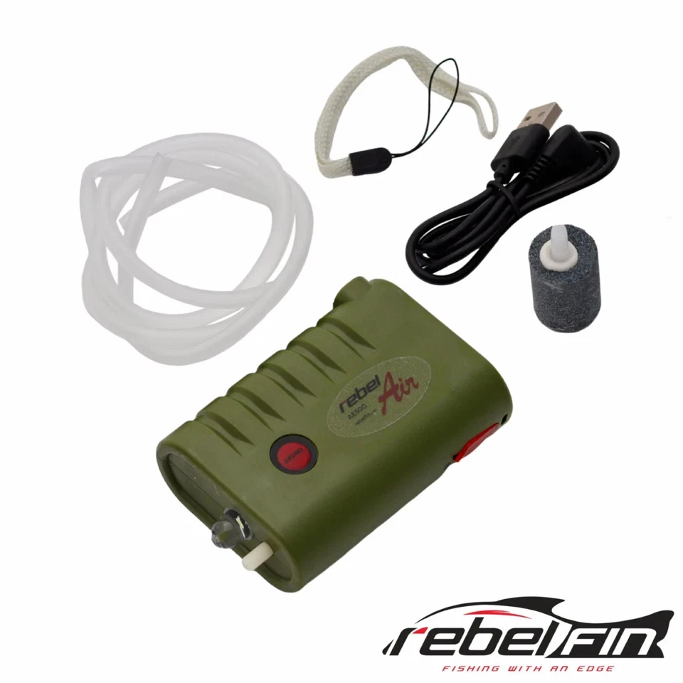 rebelFIN - rebelAir USB Batería Recargable Cebo Cubo Aireador con Linterna Foto 1 de 1
