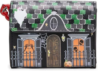 Cartera plegable Betsey Johnson Kitsch Forever Home Haunted House Scary Halloween Foto 1 de 4