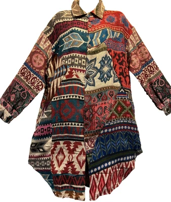 Nwt SACRED THREADS hippy pocket patch flannel warm JACKET COAT TOP 1X Free shipp - Image 1 of 4