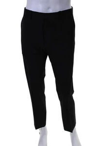 Theory Mens Marlo New Tailor Zip Up Mid Rise Creased Dress Pants Black Size 33 - Picture 1 of 6