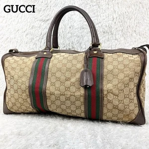 Borsa Gucci Old Sherry Line Gg Canvas Boston con chiave m2_0713 - Foto 1 di 9