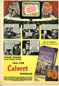 1937 Print Ad of Calvert's "Special" Blended Whiskey Christmas - Picture 1 of 1