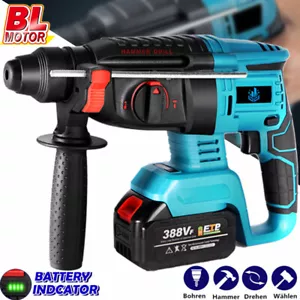 18V Akku Bohrhammer Elektro Bohrmaschine Schlagbohrmaschine mit 2 Akku SDS PLUS - Bild 1 von 18