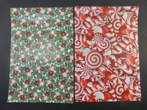50 10x13 Christmas and Candy Cane Designer Mailers Poly Shipping Envelopes Bags - Picture 1 of 1