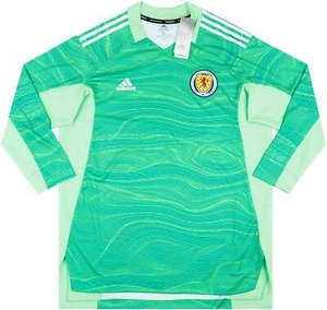 SCOTLAND ORIGINAL LIME GREEN L/S KEEPER JERSEY, ADIDAS PRIMEBLUE, SIZE M. BNWT - Picture 1 of 3
