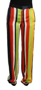 DSQUARED2 Hose mehrfarbig gestreifte Hose mittlerer Taille gerade IT42/US8/M 1000 $ - Bild 1 von 7