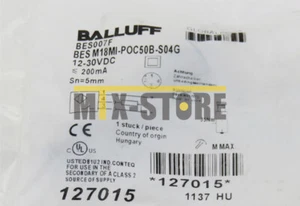 1PC New BALLUFF BES M18MI-POC50B-S04G M18MI-POC50B-S04G Sensor&Proximity Switch - Picture 1 of 1