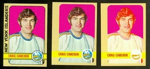 1972-73 TOPPS LOA # 22 CRAIG CAMERON  PROGRESSIVE PROOF SET of 7 MINT UNIQUE * - Picture 1 of 6