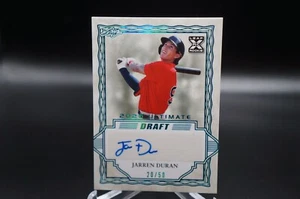 READ!!! JARREN DURAN 2020 Leaf Ultimate Draft Platinum AUTO #'d 20/50 RED SOX - Picture 1 of 10