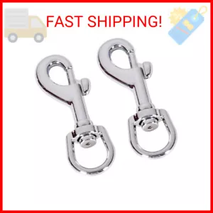 NQ Flag Swivel Snap Clips - Heavy Duty Metal Flag Snaps Hooks with Swivel Eyelet - Picture 1 of 2