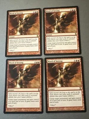 Word Of Seizing X4 Time Spiral Ex Conditions see pics Front Back - Image 1 of 4