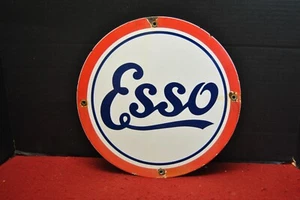 ESSO GASOLINE PORCELAIN SIGN - Picture 1 of 5