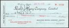 Mining Company Check Antique Original Stamped Written 1920'S Used Bank Checks