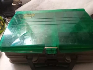 BIG PLANO TACKLE BOX BOOTBOX TURNIER beidseitiger Organizer grün transparent 1120 - Bild 1 von 7
