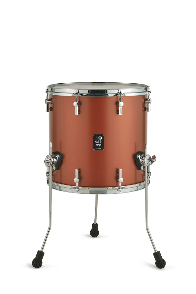 Tambor Tom Sonor SQ1 18x17" Satinado Cobre Marrón Piso con Piernas WorldShip Auténtico Distribuidor Foto 1 de 1