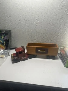 Vintage 1940s Era style  Handcrafted Wooden Semi Tractor Trailer - Picture 1 of 9