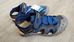 GEOX Respira, Kinderschuhe Sandalen für Jungen, Gr. 37, blau/grau/orange, NEU - Bild 1 von 9