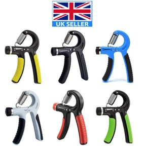 Adjustable 5-60KG Hand Grip Strengthener - Forearm, Wrist & Finger Trainer UK - Picture 1 of 24