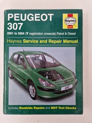 Peugeot 307 Haynes Manual 2001 to 2004 Petrol & Diesel Models Hatchback Estate - Image 1 of 4