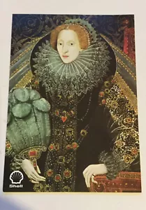 Queen Elizabeth I Great Britons Collectable Shell Card. 1972 Vintage 70s. - Foto 1 di 3