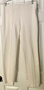 Chico's Womens Sz 0 Straight Leg Side Zip Regular Pants Stretch White - Picture 1 of 5